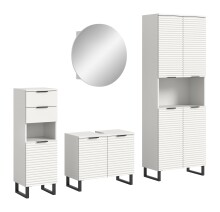 Badezimmer-Set >Riff< (4-teilig) wertige...