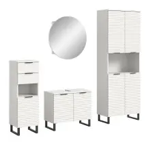 Badezimmer-Set >Riff< (4-teilig) wertige...