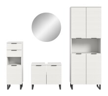 Badezimmer-Set >Riff< (4-teilig) wertige...