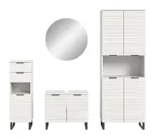 Badezimmer-Set >Riff< (4-teilig) wertige...