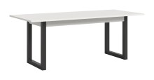 Kulissen-Esstisch >Seattle< ausziehbar bis 190cm, in Grau / Weiß - 160/190x76x90cm (BxHxT)