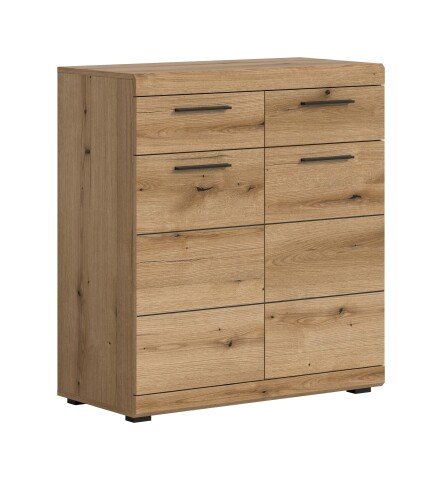 Schuhkommode >Scout< 2 Schübe, 2 Türen, in Evoke Eiche Dekor - 90x96x37cm (BxHxT)