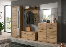 Schuhkommode >Scout< 2 Schübe, 2 Türen, in Evoke Eiche Dekor - 90x96x37cm (BxHxT)