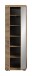 Garderobenschrank >Scout< 2 Türen, 5 Böden, Evoke Eiche Dekor / Spiegel - 62x197x37cm (BxHxT)