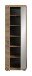 Garderobenschrank >Scout< 2 Türen, 5 Böden, Evoke Eiche Dekor / Spiegel - 62x197x37cm (BxHxT)