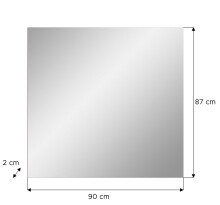 Spiegel >Scout< Spiegel auf Evoke Eiche Dekor - 90x87x2cm (BxHxT)