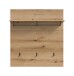 Garderobenpaneel >Scout< 3 Haken, Ablage, Stange, Evoke Eiche Dekor - 90x98x27cm (BxHxT)