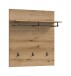 Garderobenpaneel >Scout< 3 Haken, Ablage, Stange, Evoke Eiche Dekor - 90x98x27cm (BxHxT)