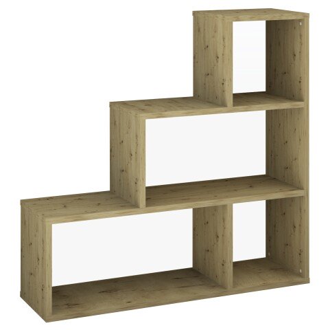 Stufenregal >Partition< 4 Fächer,  asteiche (artisan) - 120x122x40 (BxHxT)