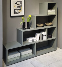 Stufenregal >Partition< 6 Fächer, in pine green matt - 160x162x40 (BxHxT)