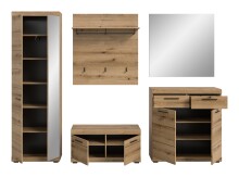 Garderoben-Set >Scout< (5-teilig) in Evoke Eiche Dekor - 272x197x40cm (BxHxT)