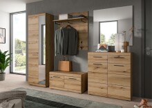 Garderoben-Set >Scout< (5-teilig) in Evoke Eiche Dekor - 272x197x40cm (BxHxT)