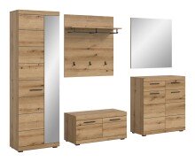 Garderoben-Set >Scout< (5-teilig) in Evoke Eiche...