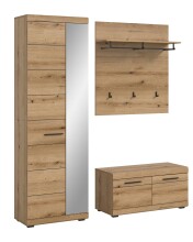 Garderoben-Set >Scout< (3-teilig) in Evoke Eiche...