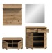 Garderoben-Set >Scout< (4-teilig) in Evoke Eiche Dekor - 195x197x40cm (BxHxT)