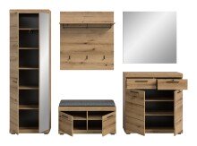 Garderoben-Set >Scout< (6-teilig) in Evoke Eiche Dekor - 272x197x40cm (BxHxT)