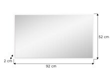 Wandspiegel >Projekt X< in Weiß / Spiegel - 92x52x2cm (BxHxT)