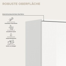 Garderoben-Set >Projekt X< in weiß / weiß hochglanz - 174x191x37cm (BxHxT)