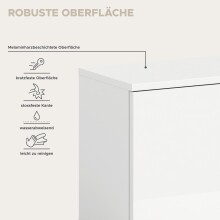 Garderoben-Set >Projekt X< in weiß / weiß hochglanz - 144x191x37cm (BxHxT)
