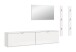 Garderoben-Set >Projekt X< in weiß / weiß hochglanz - 237x191x37cm (BxHxT)