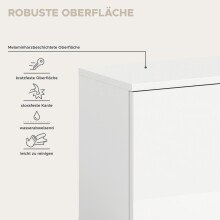 Garderoben-Set >Projekt X< in weiß / weiß hochglanz - 236x191x37cm (BxHxT)