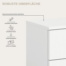 Garderoben-Set >Projekt X< in weiß / weiß hochglanz - 128x191x37cm (BxHxT)