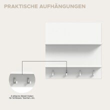 Garderoben-Set >Projekt X< in weiß / weiß hochglanz - 82x191x37cm (BxHxT)