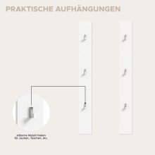 Garderoben-Set >Projekt X< in weiß / weiß hochglanz - 171x191x37cm (BxHxT)