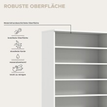 Garderoben-Set >Projekt X< in weiß / weiß hochglanz - 222x191x37cm (BxHxT)