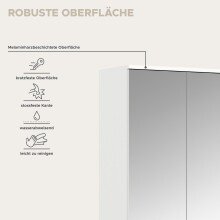 Garderoben-Set >Projekt X< in weiß / weiß hochglanz - 232x191x37cm (BxHxT)