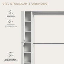 Garderoben-Set >Projekt X< in weiß / weiß hochglanz - 341x191x37cm (BxHxT)