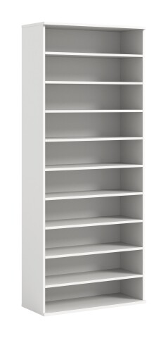 Schuhregal >Projekt X< bis 30 Schuhpaare, Weiß - 80x191x34cm (BxHxT)