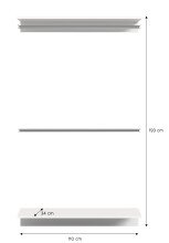 Regaleinsatz >Projekt X< Garderoben-Zwischenbauelemente, weiß - 110x191x34cm (BxHxT)