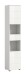 Hochschrank >Vira< 2 Türen, 1 Schublade, weiß / weiß hochglanz - 38x190x34cm (BxHxT)