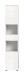 Hochschrank >Vira< 2 Türen, 1 Schublade, weiß / weiß hochglanz - 38x190x34cm (BxHxT)
