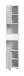 Hochschrank >Vira< 2 Türen, 1 Schublade, weiß / weiß hochglanz - 38x190x34cm (BxHxT)