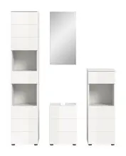 Badezimmer-Set >Vira< (4-teilig) in weiß /...