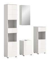 Badezimmer-Set >Vira< (4-teilig) in weiß /...