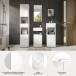 Badezimmer-Set >Vira< (4-teilig) in weiß / weiß hochglanz - 144x190x34cm (BxHxT)