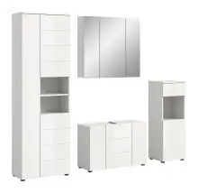 Badezimmer-Set >Vira< (4-teilig) in weiß /...