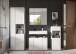 Badezimmer-Set >Vira< (4-teilig) in weiß / weiß hochglanz - 210x190x34cm (BxHxT)