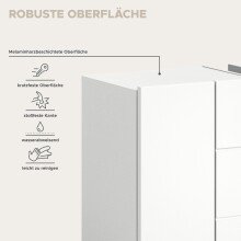 Badezimmer-Set >Vira< (3-teilig) in weiß / weiß hochglanz - 157x190x34cm (BxHxT)