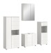 Badezimmer-Set >Vira< (4-teilig) in weiß / weiß hochglanz - 188x190x34cm (BxHxT)