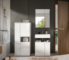 Badezimmer-Set >Vira< (3-teilig) in weiß /...