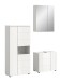 Badezimmer-Set >Vira< (3-teilig) in weiß / weiß hochglanz - 135x190x34cm (BxHxT)