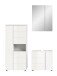 Badezimmer-Set >Vira< (3-teilig) in weiß / weiß hochglanz - 135x190x34cm (BxHxT)