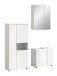 Badezimmer-Set >Vira< (3-teilig) in weiß / weiß hochglanz - 135x190x34cm (BxHxT)