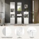 Badezimmer-Set >Vira< (4-teilig) in weiß / weiß hochglanz - 144x190x34cm (BxHxT)