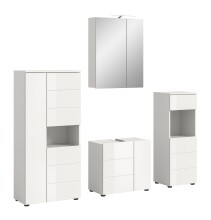 Badezimmer-Set >Vira< (4-teilig) in weiß /...