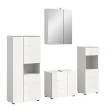 Badezimmer-Set >Vira< (4-teilig) in weiß /...